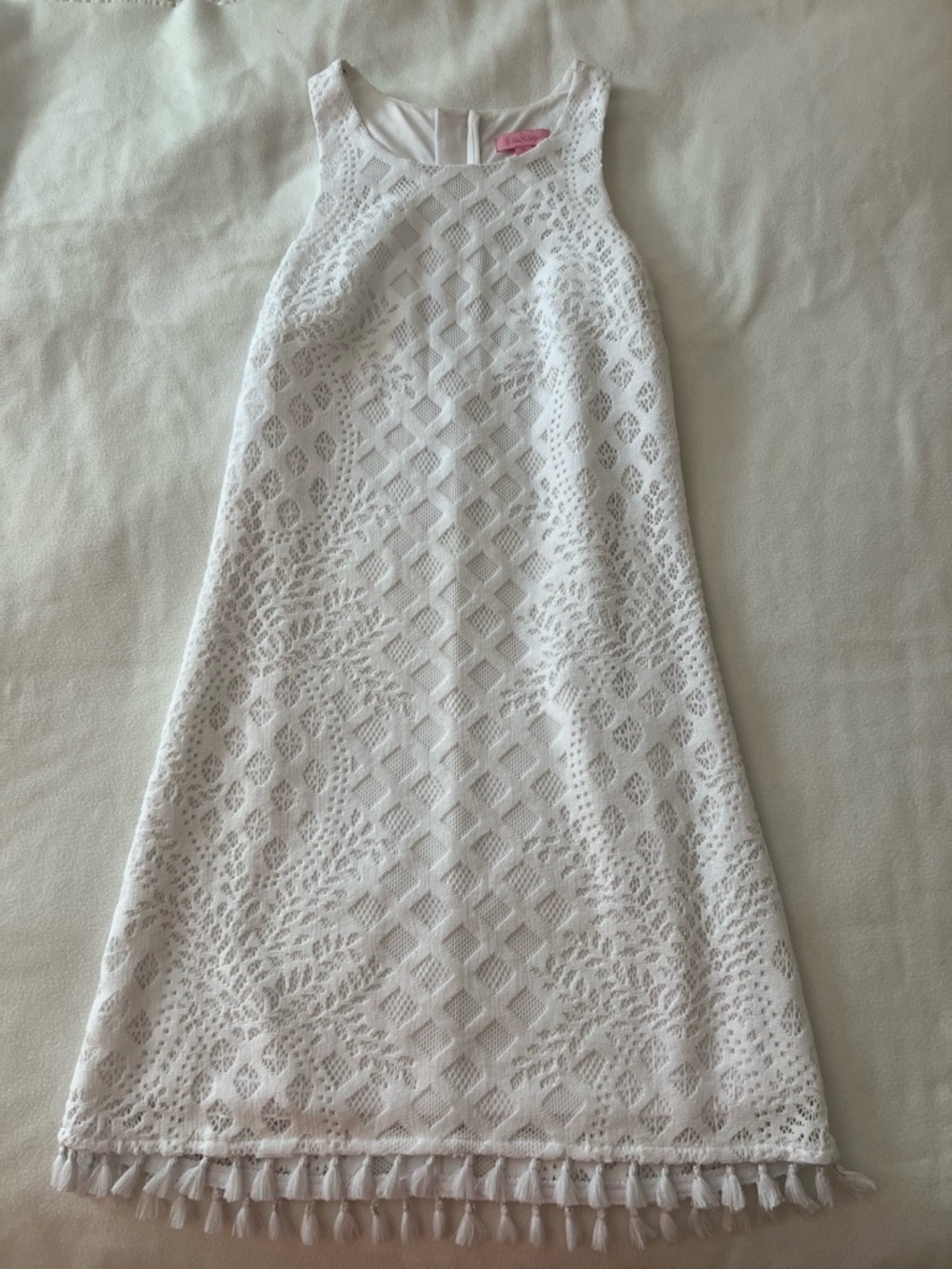 Lilly Pulitzer White Lace Sleeveless Shift Dress
